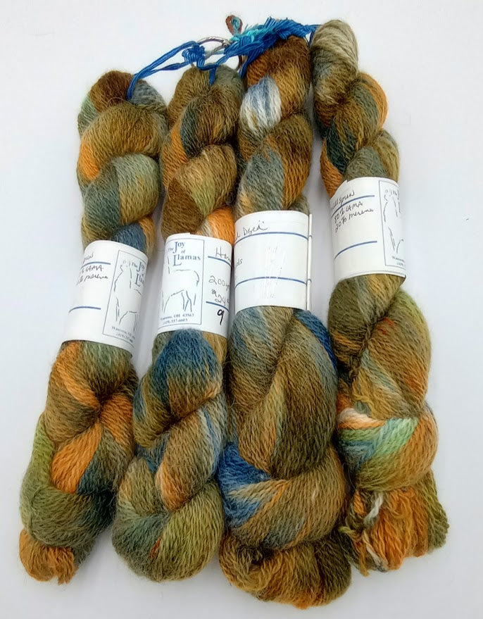 Joy of Llamas #9 — Hand-Dyed Sport Weight Yarn | 80% Llama, 20% Merino