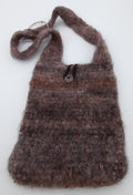 Hand Crocheted & Felted Llama Bag by The Joy of Llamas – Gray, Pink & Brown
