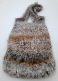 Hand Crocheted & Felted Boho Llama Bag by The Joy of Llamas – Gray with Bronze Glitz