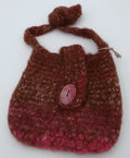 Hand Crocheted & Felted Llama Bag by The Joy of Llamas – Brown, Red & Pink