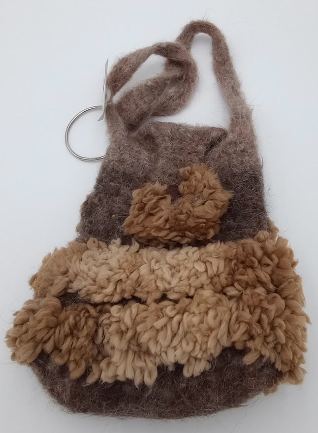 Hand-Crocheted & Felted Bag | The Joy of Llamas | Llama Wool Blend