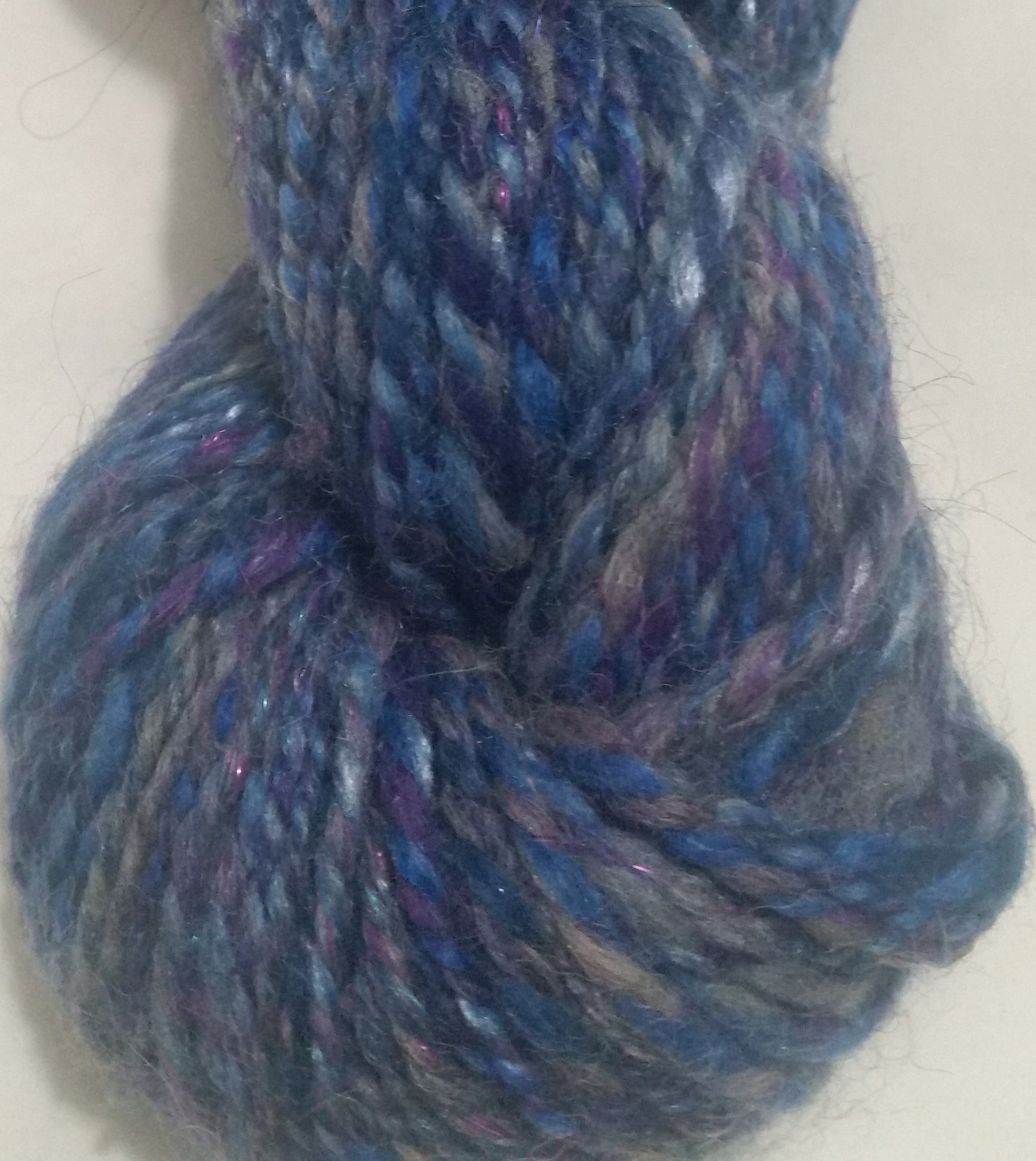 Banomir | Handspun Sport Yarn | Art Batt with Alpaca, Silk & Angelina