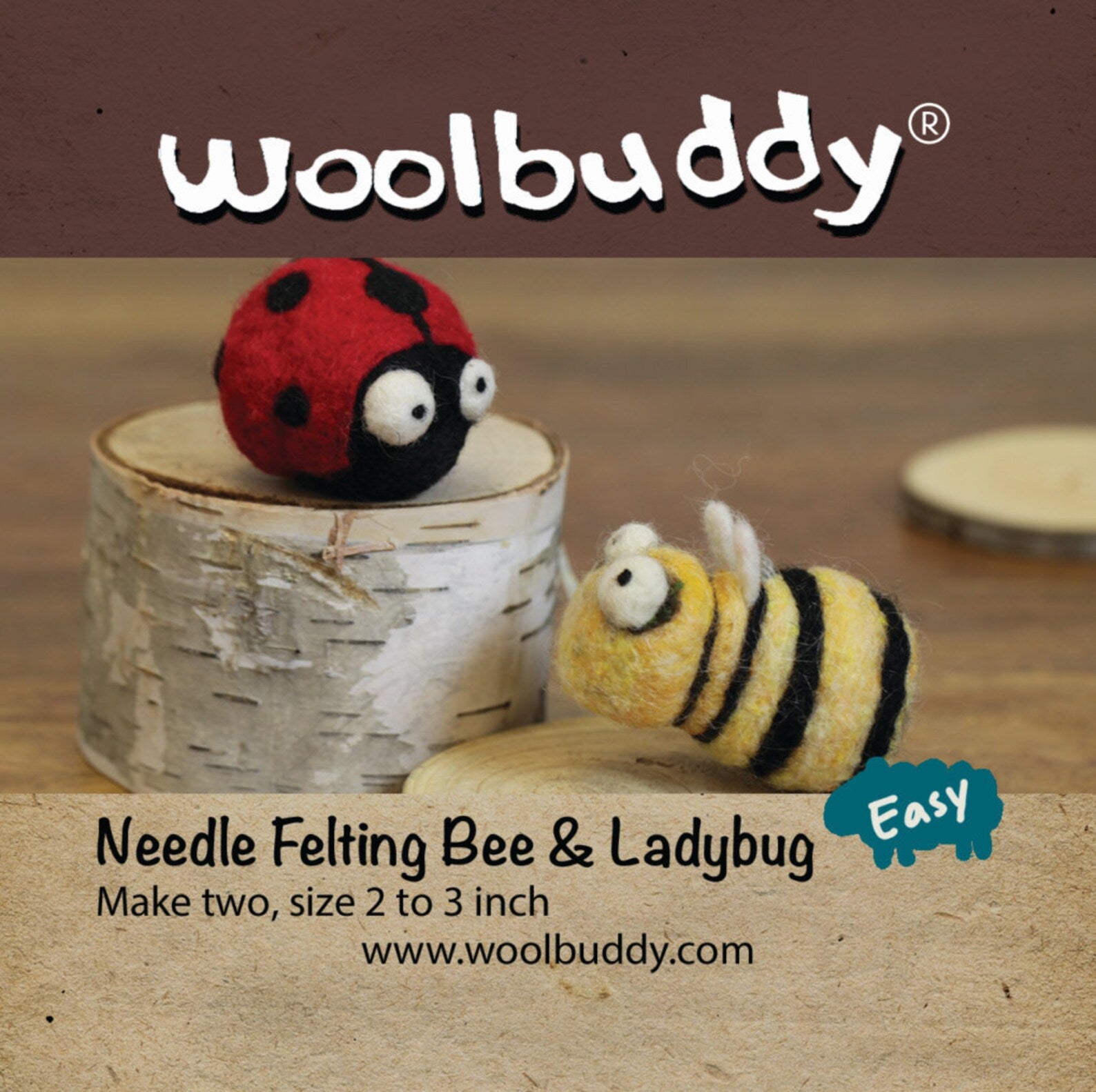 Felt a Bee & Ladybug — Woolbuddy Beginner Needle Felting Kit