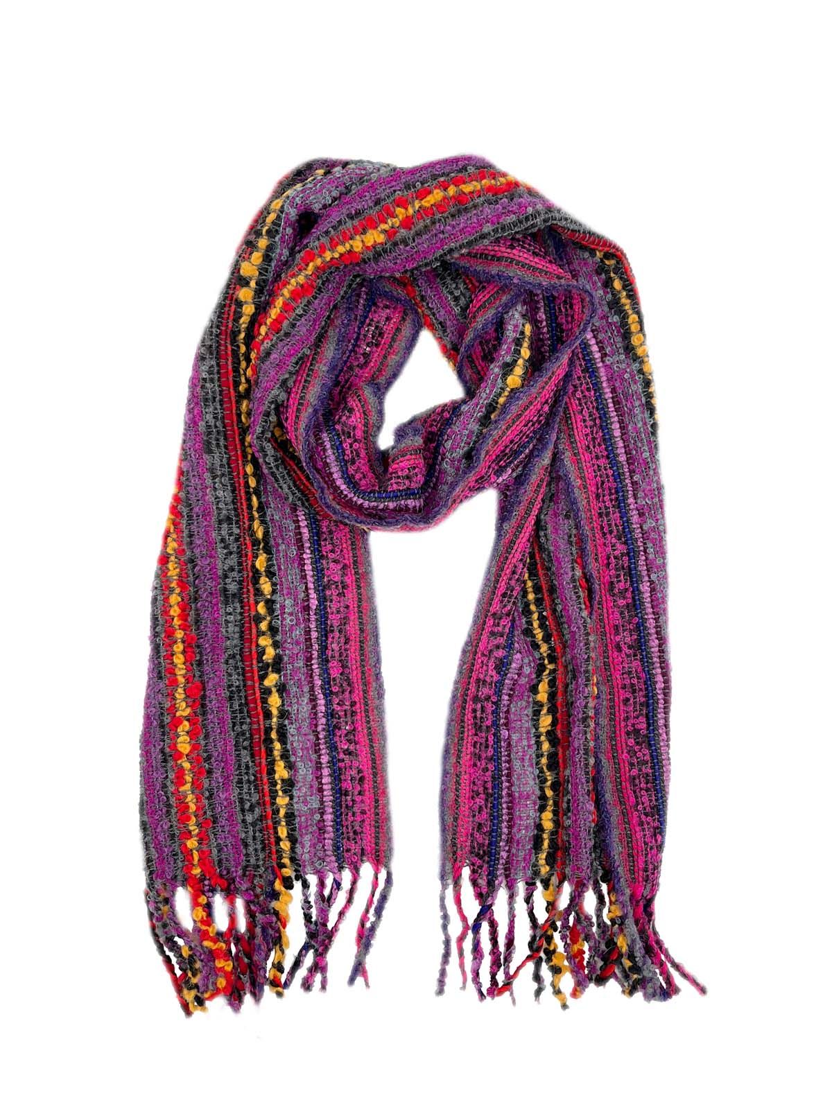 Shupaca Fringe Alpaca Scarf — Bouclé Berry
