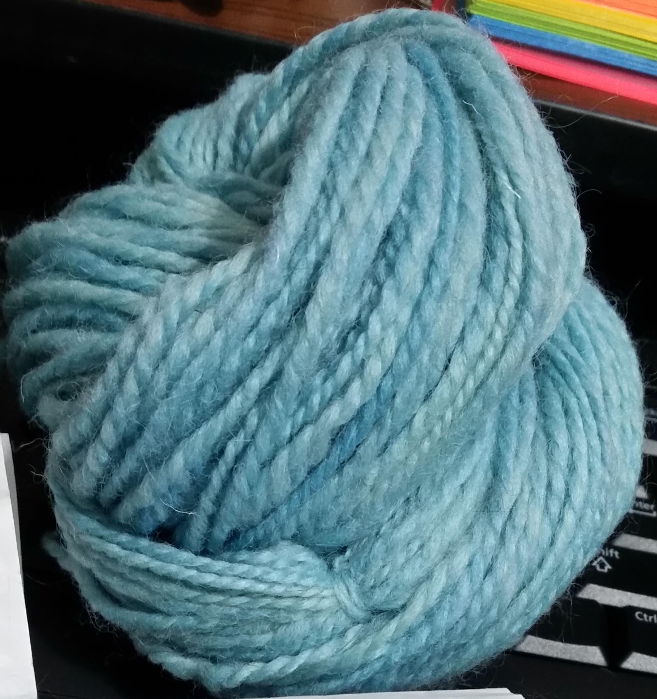 Blue Ice — Hand-Dyed Handspun 100% Corriedale Worsted Yarn | Fehrenbach Fibers