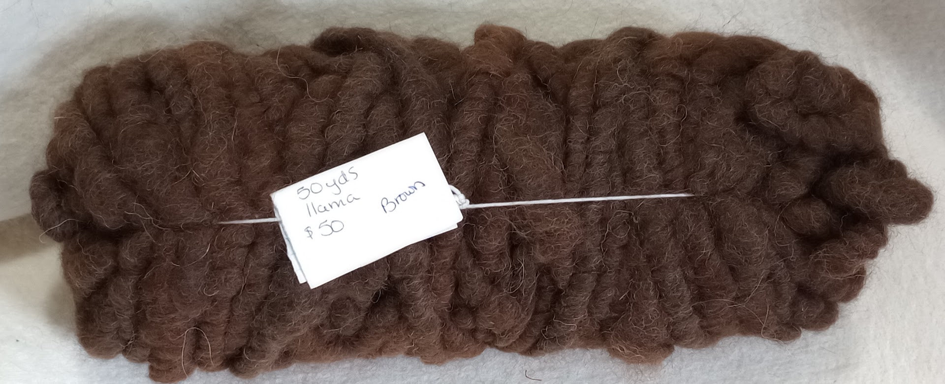 Brown Llama Rug Yarn | Farm-Raised | Natural Chocolate