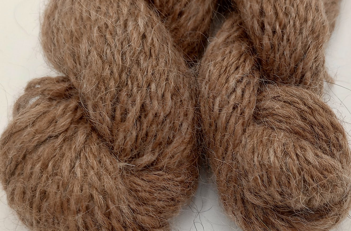 Butterscotch — Hand-Spun 100% Llama Worsted Yarn