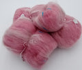 Carnation Batt – Michigan Merino Cross with Sari Silk Pop