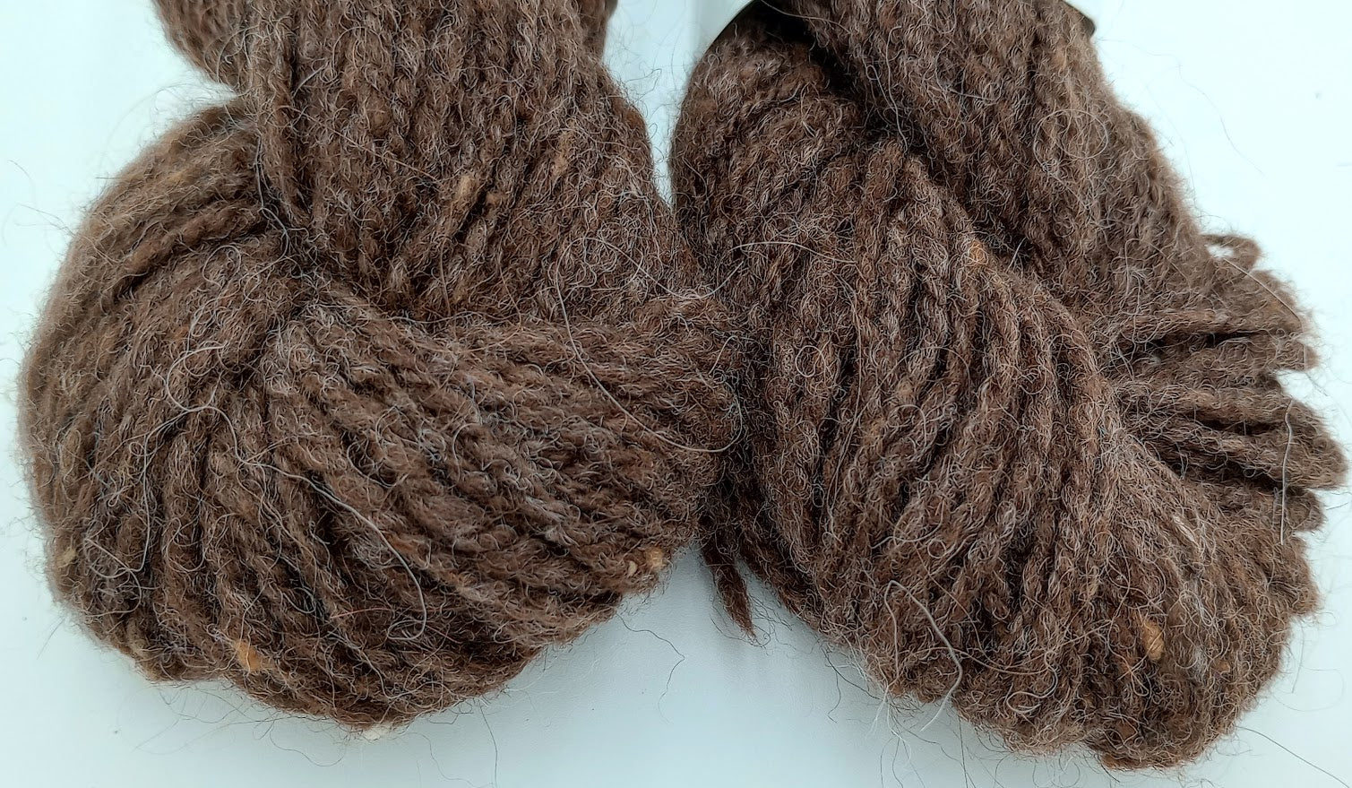 Chocolate Truffles — Hand-Spun Romney Shetland Wool Worsted Yarn