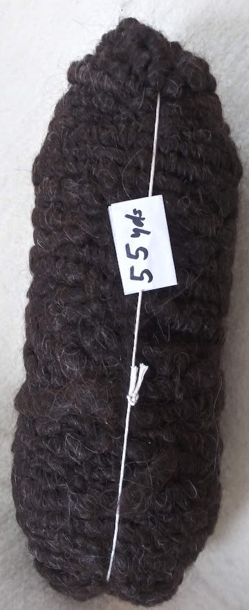 Dark Brown Llama Rug Yarn | Farm-Raised | Rich Chocolate