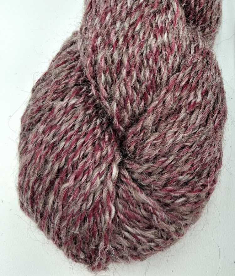 Garnet — 63% Llama 27% Merino 10% Silk DK Weight Yarn