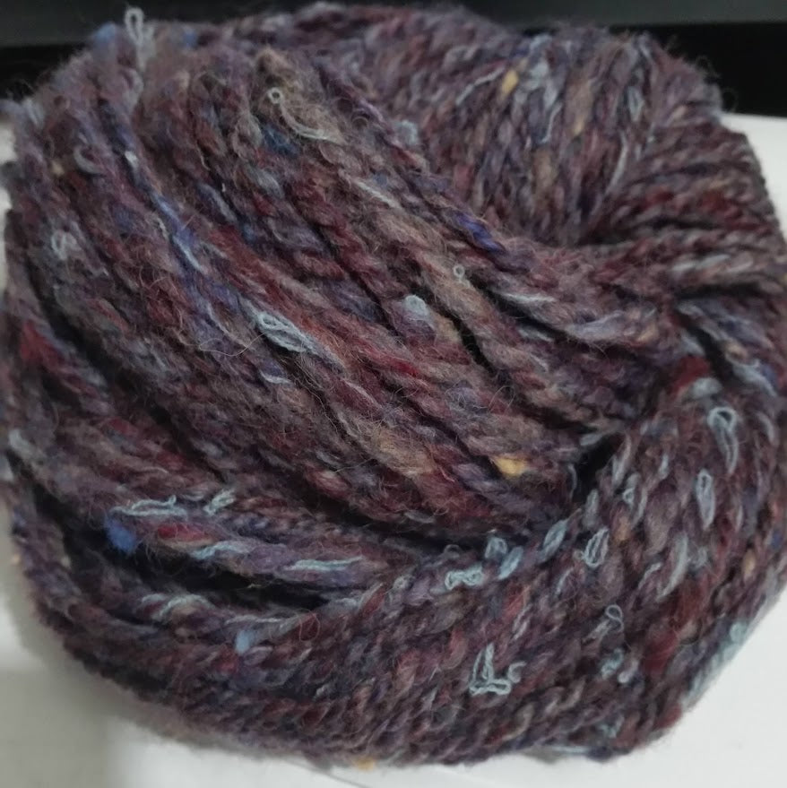 Heather – Handspun Shetland Llama Mohair Chunky Yarn