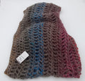 Hand Crocheted Infinity Scarf by The Joy of Llamas – Gray Llama with Rainbow Accents