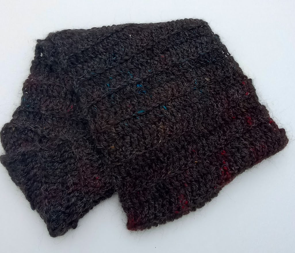 Infinity Scarf — Hand Spun Llama & Silk, Hand Crocheted by Joy of Llamas
