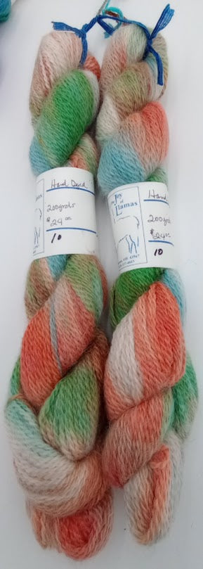 Joy of Llamas #10 — Hand-Dyed Sport Weight Yarn | 80% Llama, 20% Merino