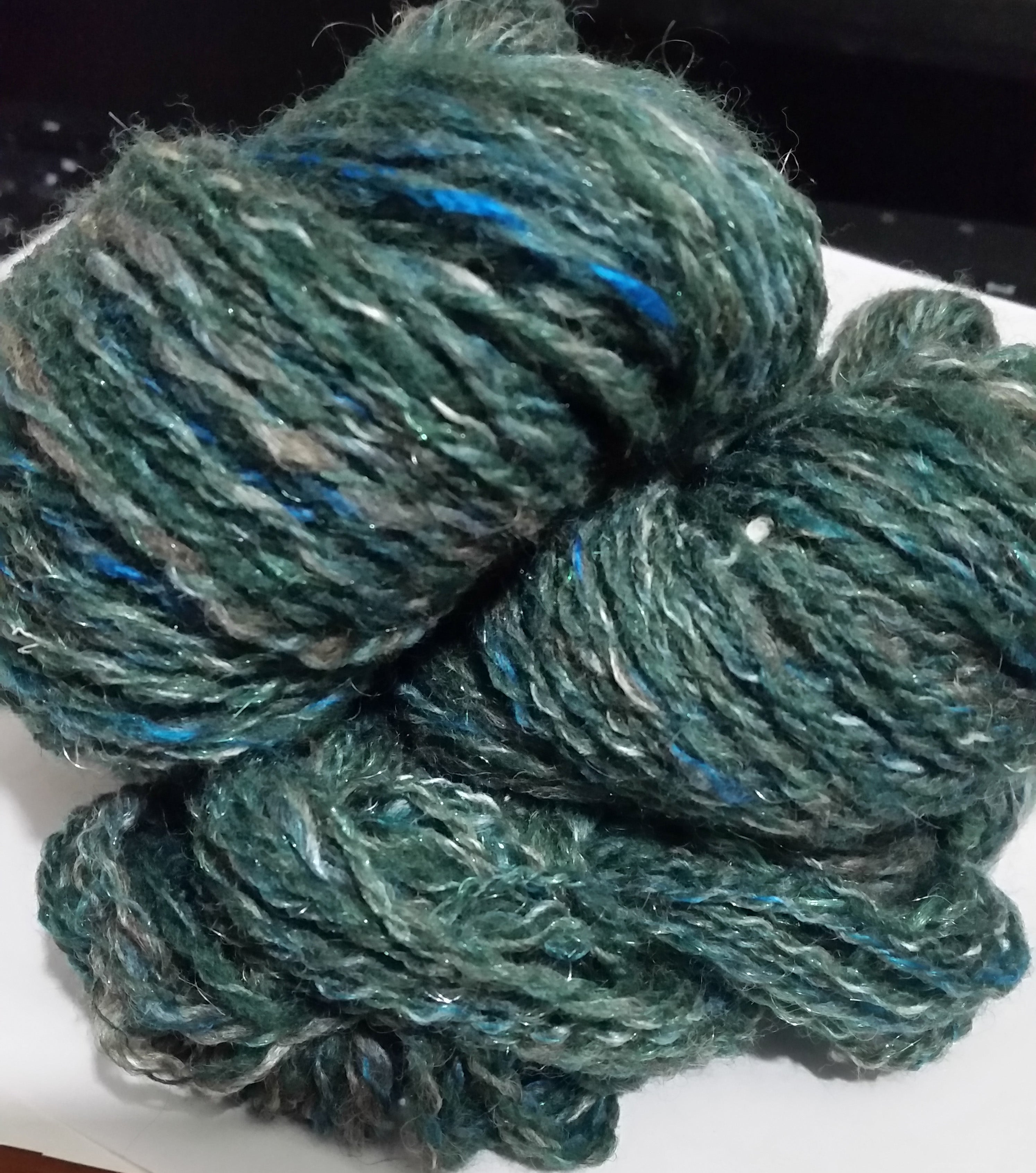 Mermaid – Handspun Wool Bamboo Silk Firestar Sport Yarn