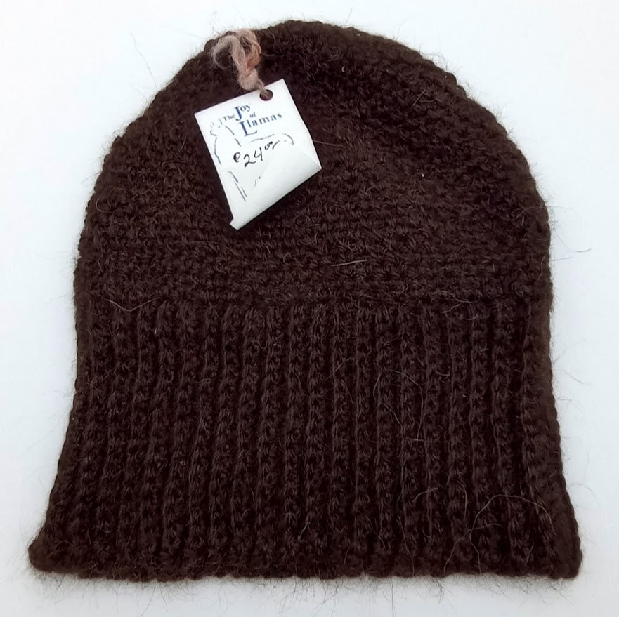 Hand Crocheted 100% Llama Hat — Fiber from Mocha the Llama | The Joy of Llamas