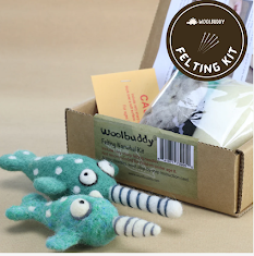 Woolbuddy Narwhal Felting Kit