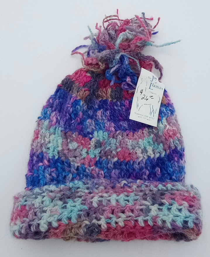 Hand Crocheted & Hand Dyed Llama-Alpaca Hat — Artisan Made by The Joy of Llamas