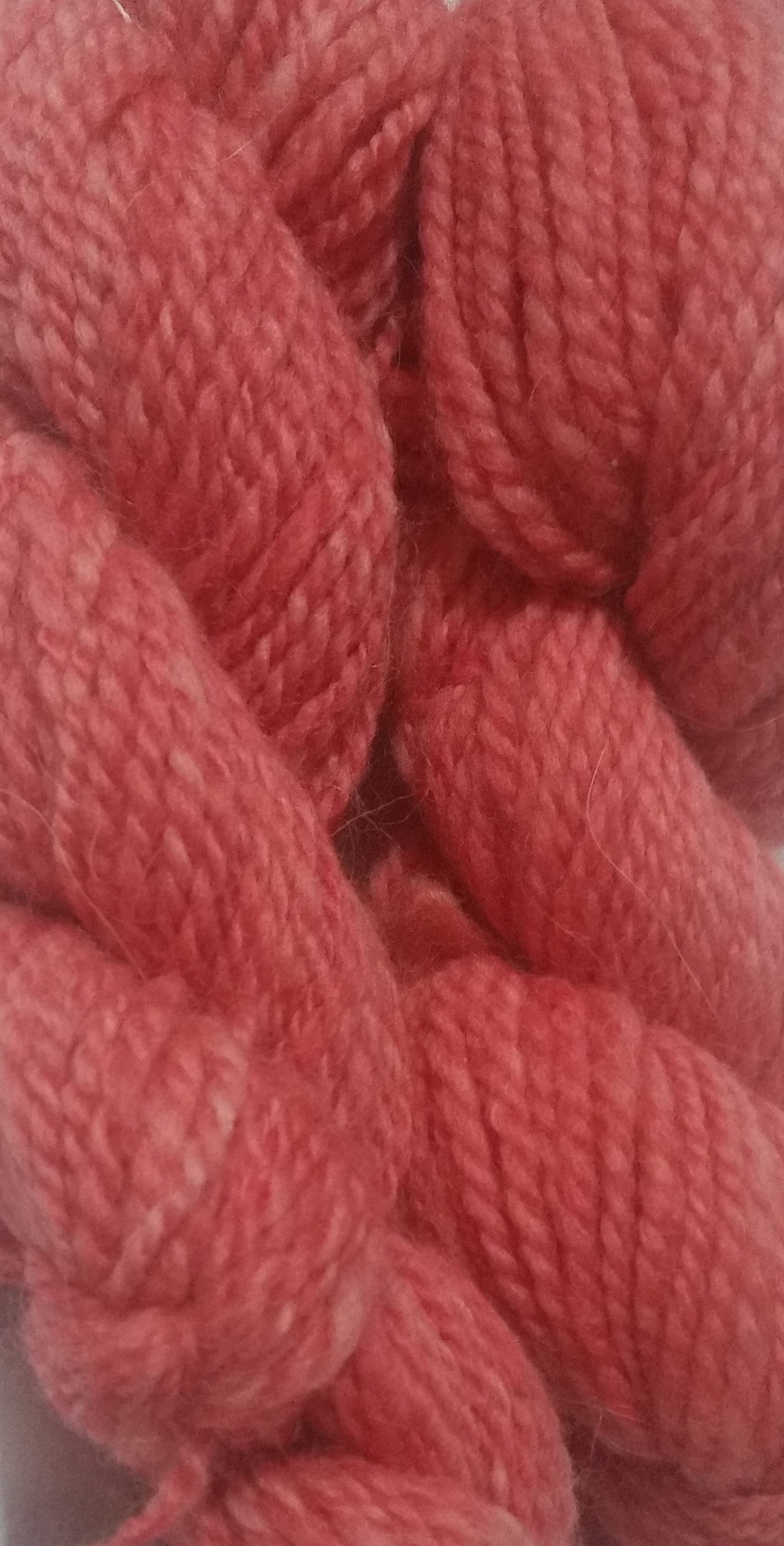 Pretty in Pink – Handspun 100% Corriedale Aran Yarn.