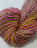 Punch Bowl | Handspun Sport Weight Yarn | Art Batt with Glass Beads
