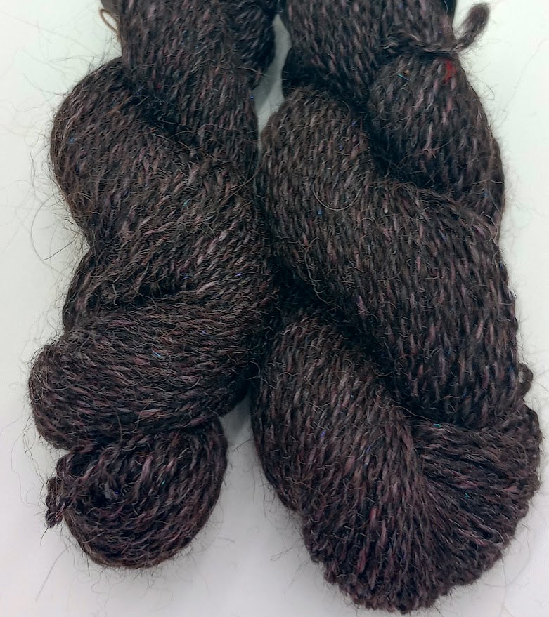 Rocky — 70% Llama Sport Weight Yarn with Silk & Sparkle | Fehrenbach Farms