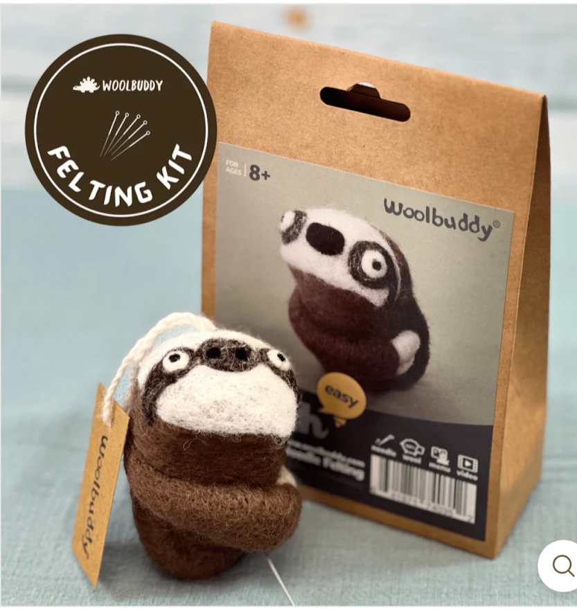 Woolbuddy Sloth Felting Kit