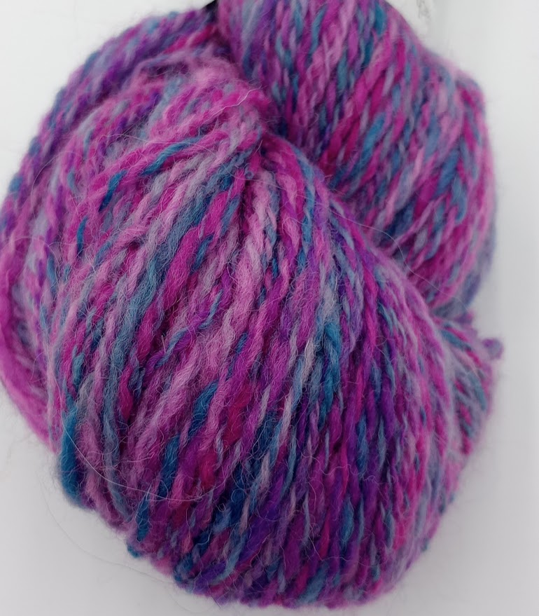 Thank You Berry Much – Handspun Corriedale Worsted Yarn – Fehrenbach Fibers