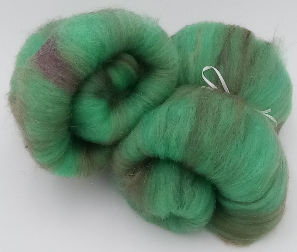 Woodland Fairy Batt – Hand Carded Merino & Finn Wool with Firestar Shimmer