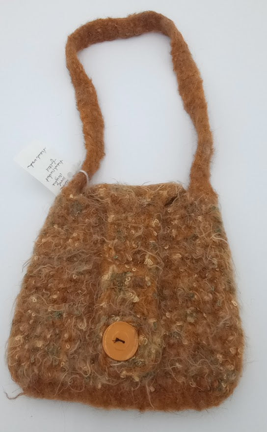 Hand Crocheted & Felted Bag — Llama & Acrylic Blend | The Joy of Llamas