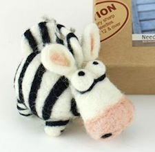 Woolbuddy Zebra Needle Felting Kit